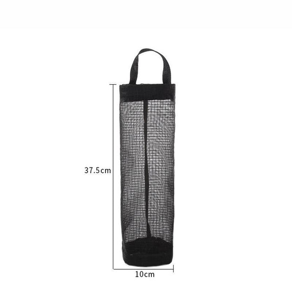 Hanging Mesh Bag Organizer Dispenser For Plastic Trash Bags Storage Holder Grey Other Kitchen Storage