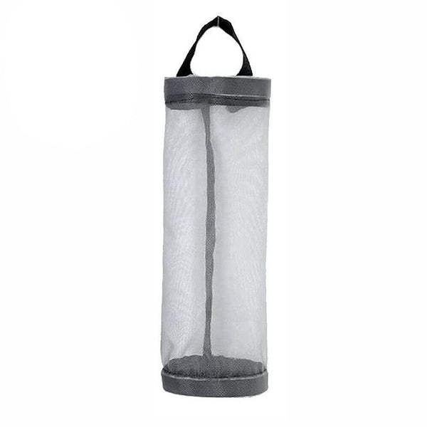 Hanging Mesh Bag Organizer Dispenser For Plastic Trash Bags Storage Holder Grey Other Kitchen Storage