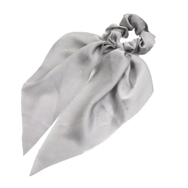 Chiffon Ponytail Scarf Bow Elastic Hair Rope Tie Scrunchies Ribbon Bands Black Hair Accessories