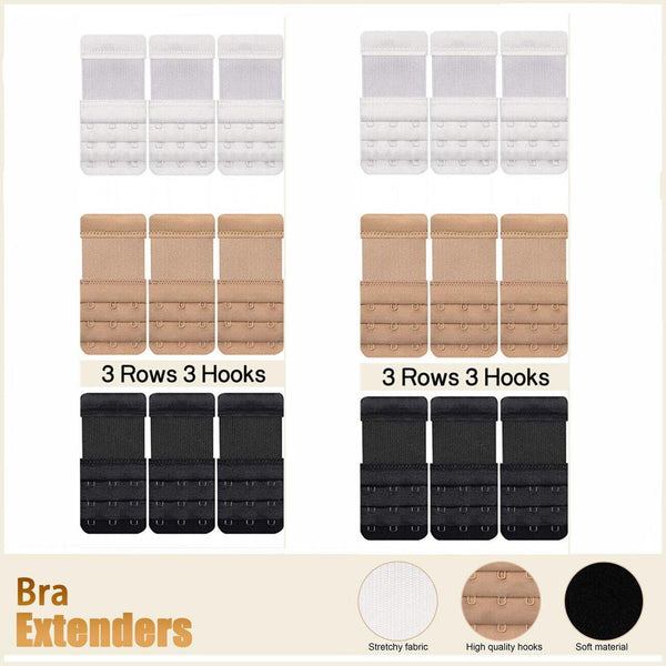 Maternity Strap Clip On Bra Extender Extension 3 Hooks Ladies Plus Size Beige Bra Accessories