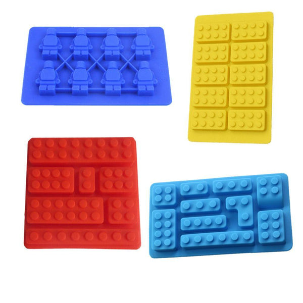 Brick Figure Man Silicone Mold Chocolate Block Cake Mould Ice Cube Tray Red Square Sugarcraft & Chocolate Moulds