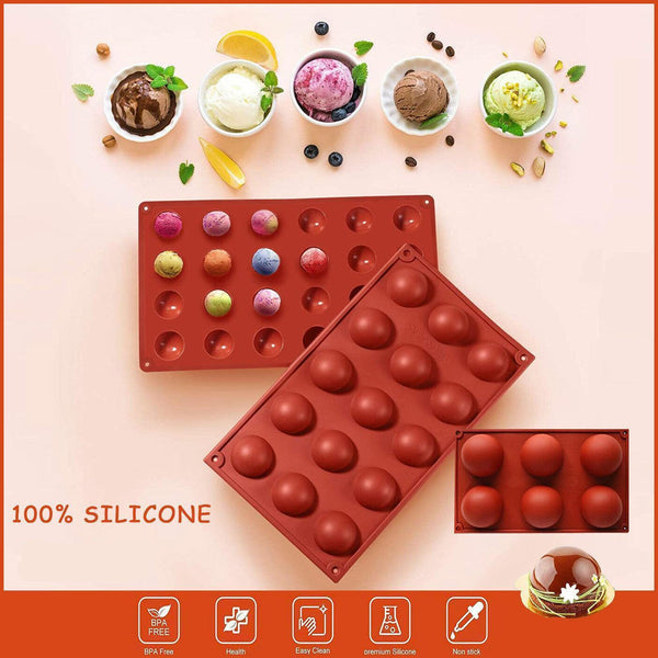 Soap Mold Cake Mould Kitchen Accessories Kitchenware Silicone Gel Baking Tools 24 Semicircle Muffin Pans & Baking Moulds