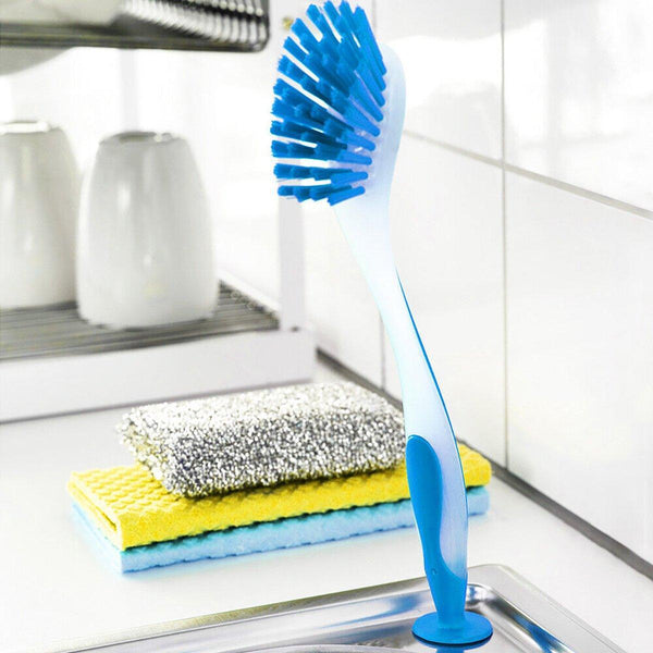 Multi Functional Long Handle Cleaning Brush Vertical Suction Kitchen Yellow Cleaning Brushes