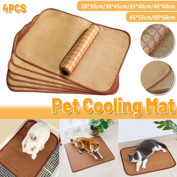 4 Pcs Pet Mat Kennel Cushion Dog Cat Bed Sleeping Pad Soft Washable For Crate Floor 20X30cm Dog Blankets