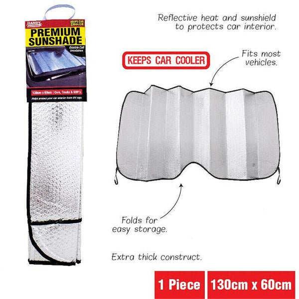 Car Windscreen Sun Shade Heat Reflective Windshield Front Rear Window Uv Block 130*60 Sun Visors