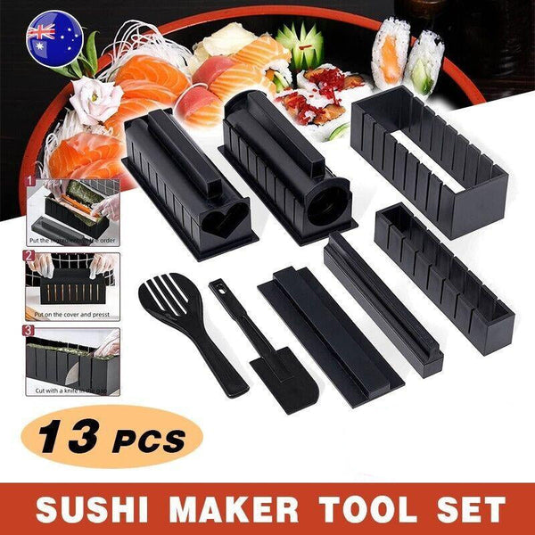 13Pcs Diy Sushi Maker Making Kit Rice Roller Mold Set For Beginners Kitchen Tool Other Kitchen Gadgets