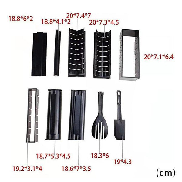 13Pcs Diy Sushi Maker Making Kit Rice Roller Mold Set For Beginners Kitchen Tool Other Kitchen Gadgets