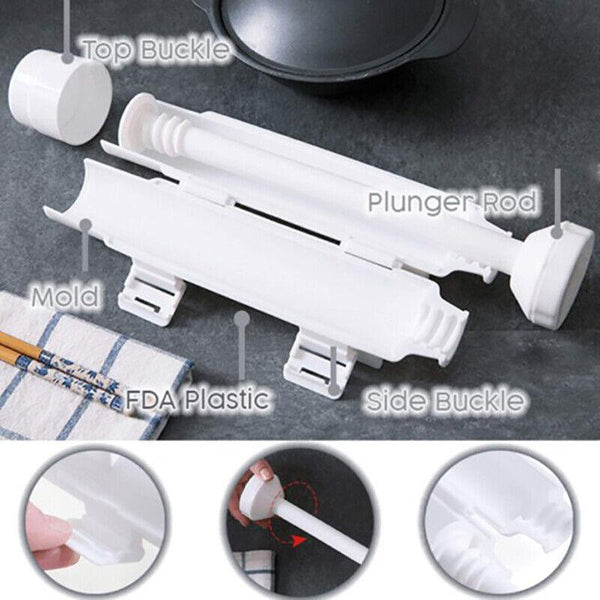 Sushi Roller Maker Tool With Tube Plunger Diy Bazooka Rice Mold For Home Kitchen Sushi Kits