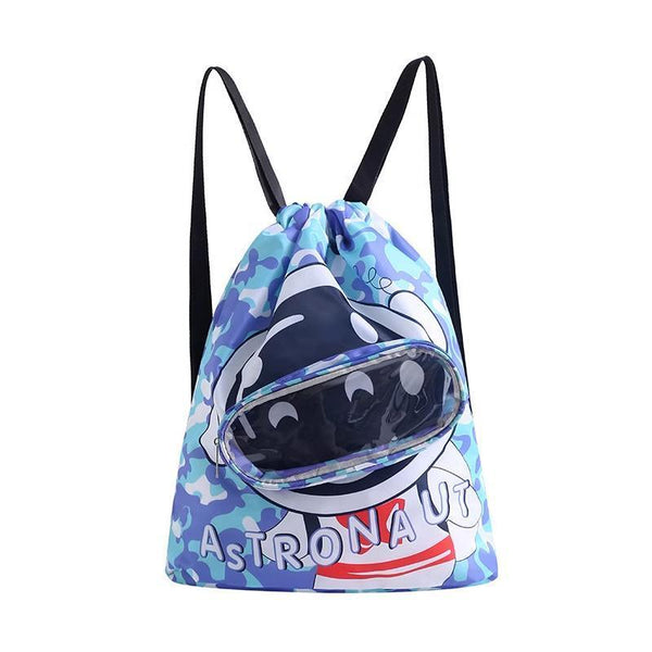Waterproof Swim Backpack Durable Storage Bag Beach Pool Outdoor Travel Blue Large (Double Layer) Backpacks & Bags