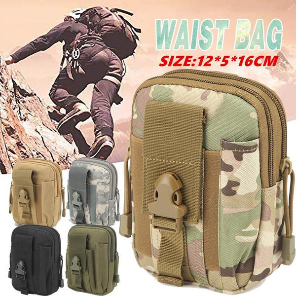 Tactical Waist Bag Utility Military Wallet Pack Belt Molle Multi Purpose Pouch Green Waist Packs & Bags