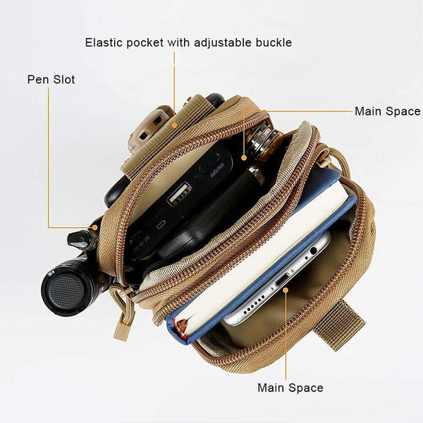 Tactical Waist Bag Utility Military Wallet Pack Belt Molle Multi Purpose Pouch Green Waist Packs & Bags