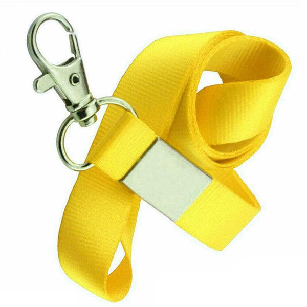 Neck Strap With Clip For Id Badge Name Tag Card Holder Lanyard Lemon Yellow Id & Document Holders