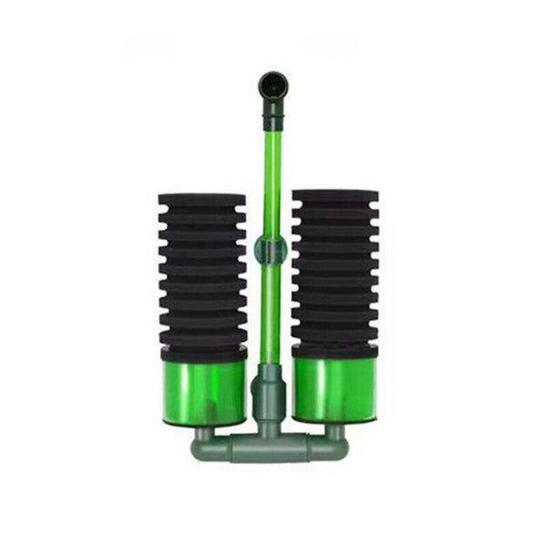 Double Head Aquarium Sponge Filter With Bio Media Box For Shrimp Breeding Tanks Filters