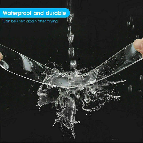 Double Sided Nano Tape Transparent Reusable Adhesive Gel Grip For Home Office 5Cm*3M*2Mm (1 Unit) Adhesive Tapes