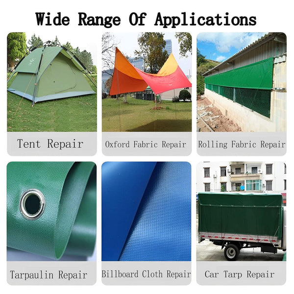 High Adhesive Tarpaulin Repair Tape Tent Awning Fix Patch Waterproof Universal White 8Cm X 7.5M Tent & Canopy Accessories
