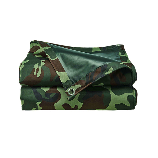 Camouflage Tarpaulin Cover Outdoor Rainproof Ground Sheet Heavy 3X3m Tarps