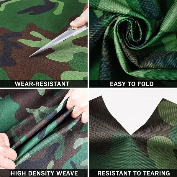 Camouflage Tarpaulin Cover Outdoor Rainproof Ground Sheet Heavy 3X3m Tarps