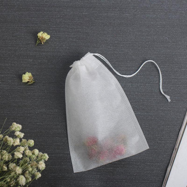 50Pcs Empty Tea Filter Bags Drawstring Disposable Herb Spice Soup Pouches 5X7cm Other Kitchen Gadgets