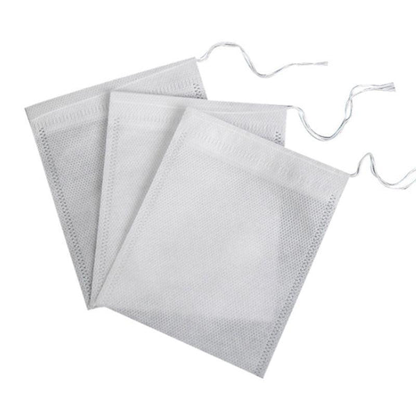 50Pcs Empty Tea Filter Bags Drawstring Disposable Herb Spice Soup Pouches 5X7cm Other Kitchen Gadgets