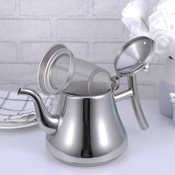 Thickened Stainless Steel Teapot Kettle With Strainer 1L Kettles
