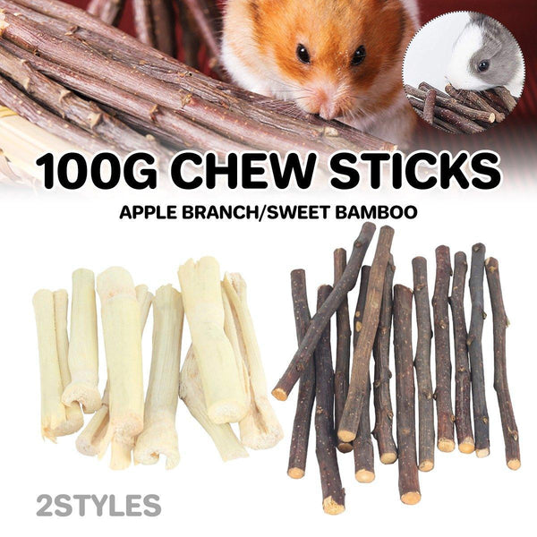 Natural Rabbit Molar Snacks Hamster Branches Sweet Bamboo Grinding Teeth Wood Black Small Animal Supplies