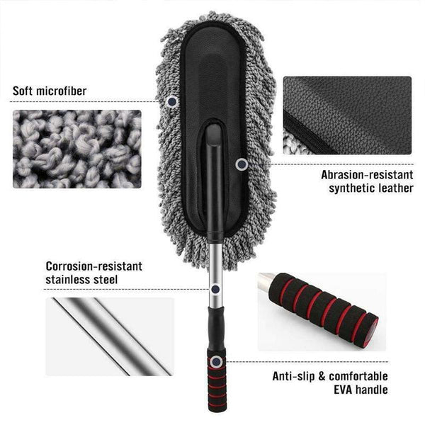 Car Wash Duster Brush Microfiber Telescopic Cleaning Tool For Vehicle Detailing Other Automotive Care Supplies