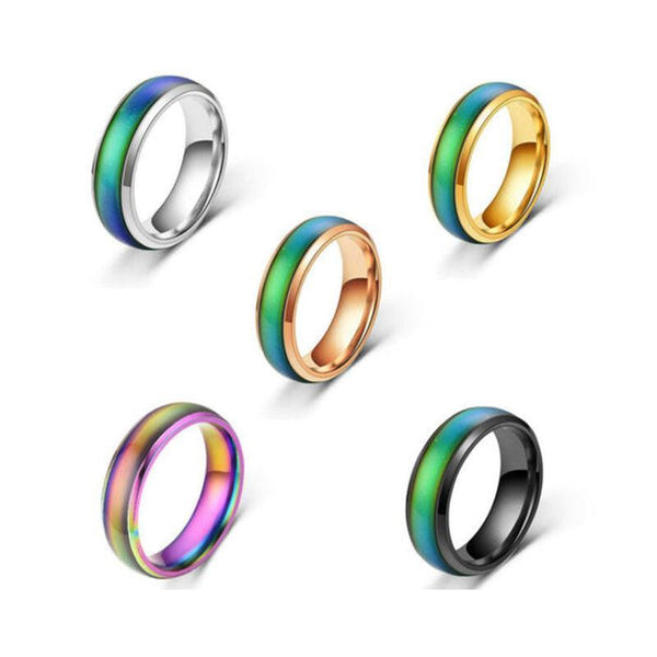 Mood Colour Changing Temperature Ring For Emotional Expression Us Size 12 Gold Rings