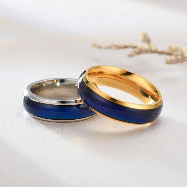 Mood Colour Changing Ring Temperature Sensitive Stainless Steel Us Size 8 Silver Rings