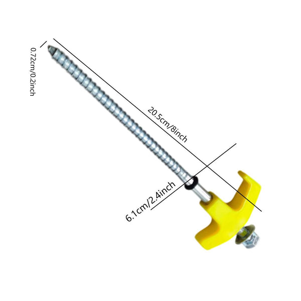 9Pcs High Strength Carbon Steel Tent Stakes Outdoor Camping Pegs M8x200 Durable Tent & Canopy Accessories