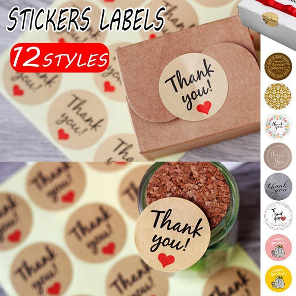 Thank You Stickers Labels For Gift Wrapping & Diy Style 13 Scrapbooking Stickers