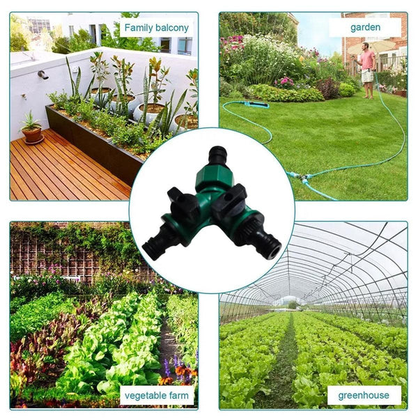 3Pcs Versatile 2 Way Garden Hose Splitter Y Shape Water Pipe Connector Diverter Connectors Valves & Accessories