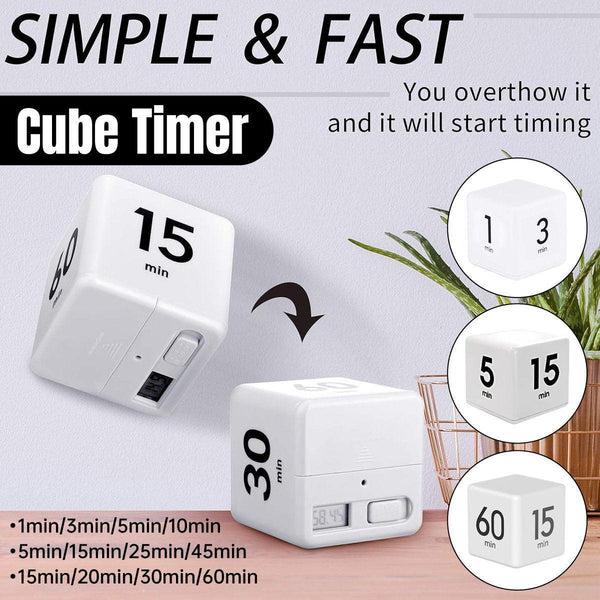 Cubic Timer For Students Adjustable Management Study & Exercise Reminder Tool Timers