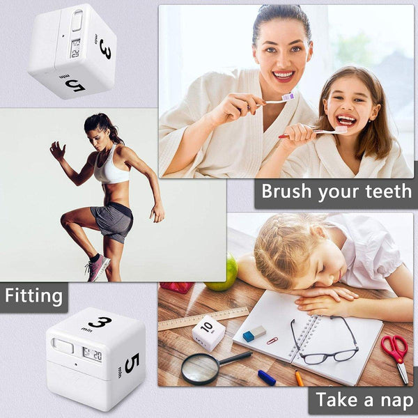 Cubic Timer For Students Adjustable Management Study & Exercise Reminder Tool Timers