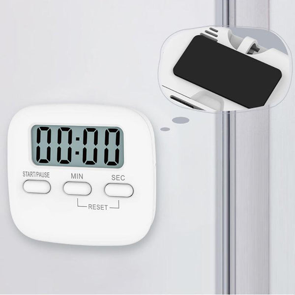 Digital Kitchen Timer 99 Minute Countdown Clock With Lcd Display And Metal Mount Pink Timers