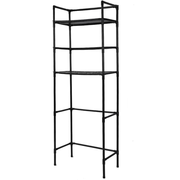 Bathroom Rack Over Toilet Washing Machine Shelf Storage Organizer Stand Unit Black Shelves