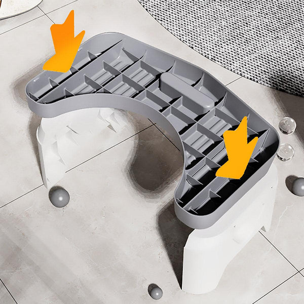 Thickened Toilet Squatting Stool Bathroom Footstool Household Restroom Pad Blue Other Bathroom Accessories