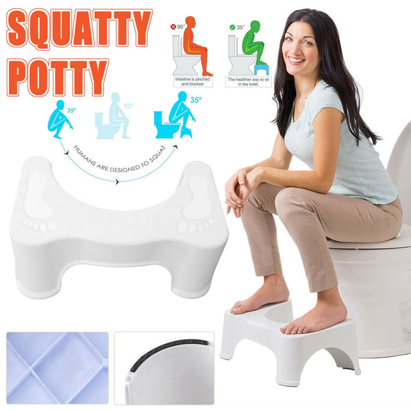 1X Sit And Squat Squatty Potty Stool Non Slip Toilet Stools Healthy Other Bathroom Accessories