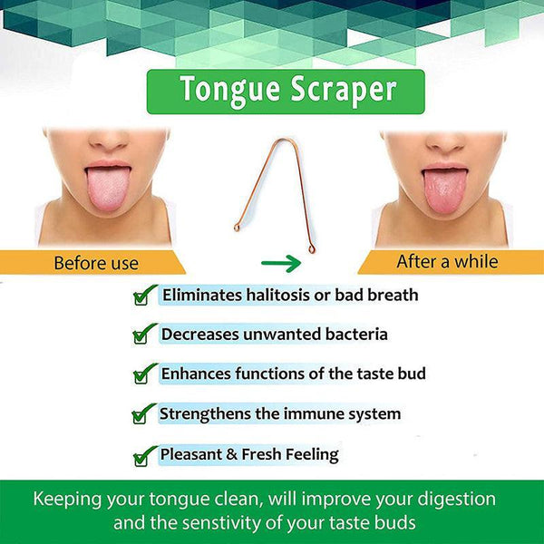Pure Copper Tongue Scraper Cleaner Thick 12Gm Ayurvedic Dental Hygiene Oral Care 1Pc Tongue Cleaners