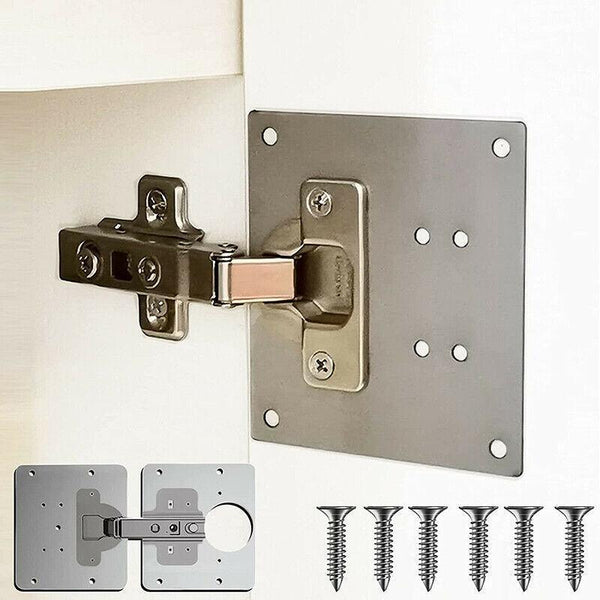 Hinge Repair Plate Rust Resistant Steel Furniture Cupboard Mount Tool 1Set Door Hinges