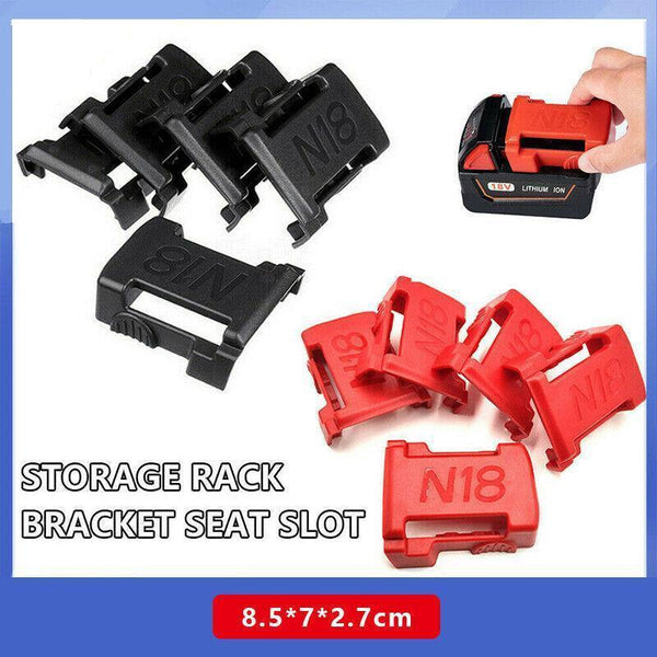 5Pcs Battery Mount Holder Stand For Milwaukee M18 18V Tool Accessories Black Other Power Tools