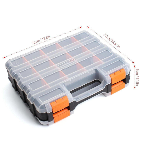 Double Sided Portable Hardware Tools Storage Box Parts Organizer Accessories Tool Boxes