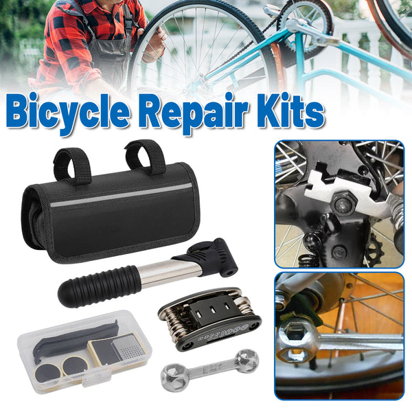 Bicycle Repair Kit With Tire Levers Patch Pump Multi Tool For Mountain Bike Puncture Repair