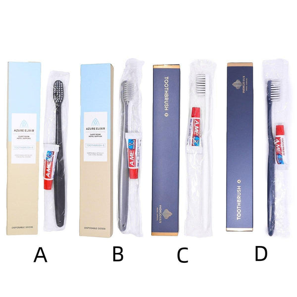 Star Hotel Toiletries Toothbrush And Toothpaste Set For Guesthouse Travel Use B Toothbrushes