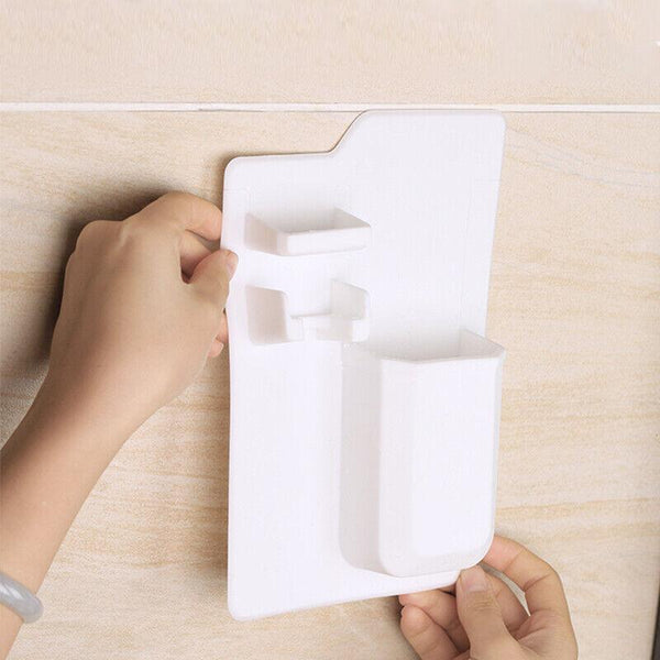 Silicone Shower Toothbrush Holder Bathroom Storage Rack For Razor And Toothpaste Black Tumblers & Toothbrush Holders