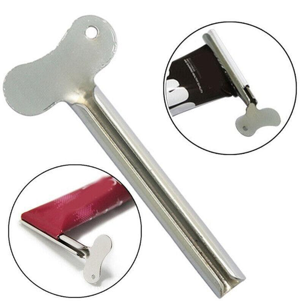 4X Stainless Steel Tube Toothpaste Squeezer Easy Key Dispenser Rolling Holder Au Tumblers & Toothbrush Holders