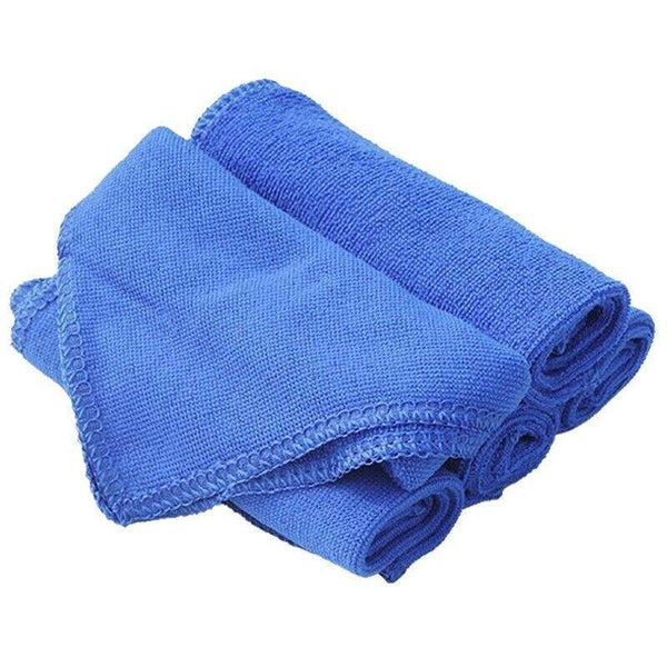 50Pcs Blue Microfibre Car Cleaning Cloths 30X30cm Wash Dry Polish Towel Set Other Automotive Care Supplies
