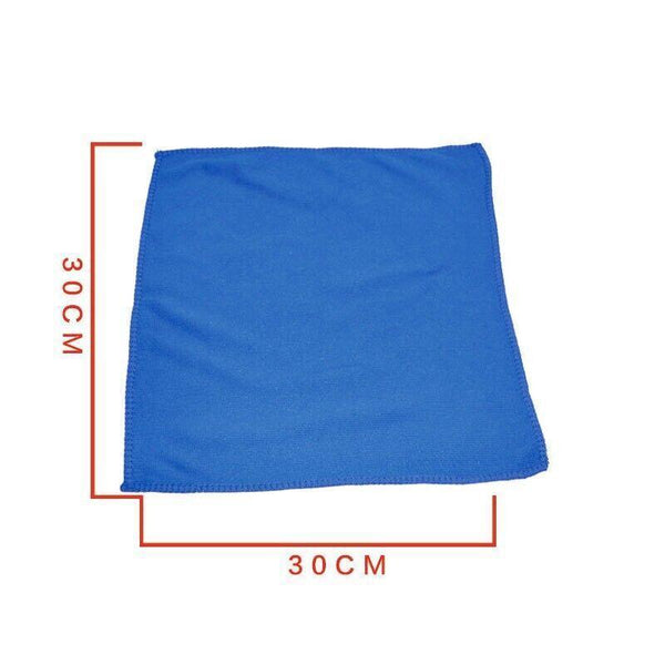50Pcs Blue Microfibre Car Cleaning Cloths 30X30cm Wash Dry Polish Towel Set Other Automotive Care Supplies