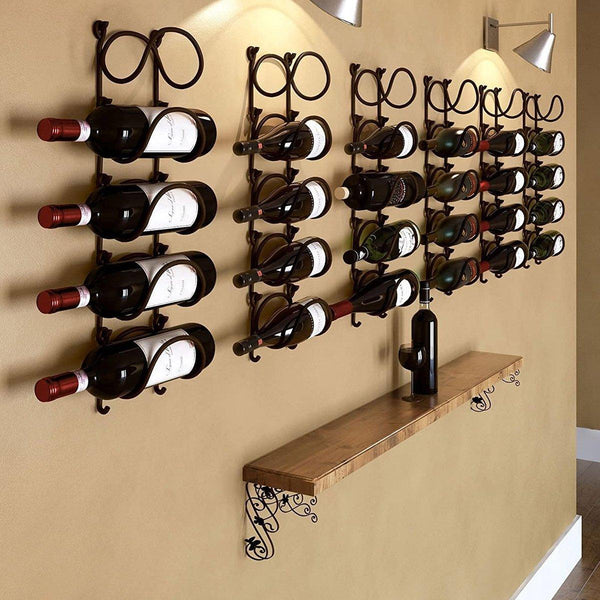 Multifunctional Wall Mounted Bathroom Storage Rack Layer Towel And Wine Black Towel Racks