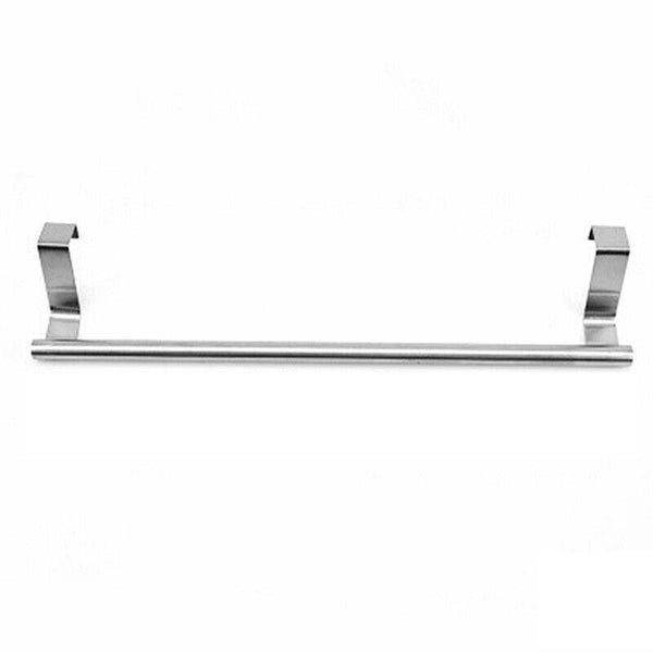 Stainless Steel Over Door Towel Rack Cupboard Hanging Rail For Kitchen Bathroom 23.7Cm Towel Racks