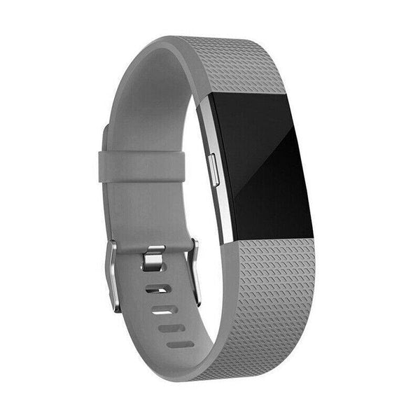 L Size Silicone Watch Wrist Sports Strap For Fitbit Charge Band Wristband Replacement Grey Watch Bands